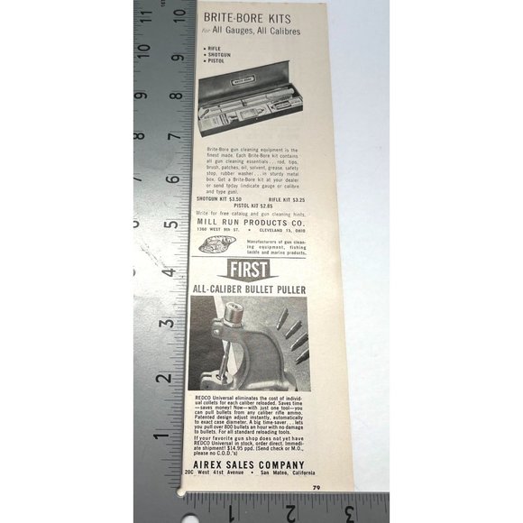 1962 Gun & Ammo Magazine Ads Brite Bore Kits Airex Sales Austin Boots Lawman - Picture 4 of 5